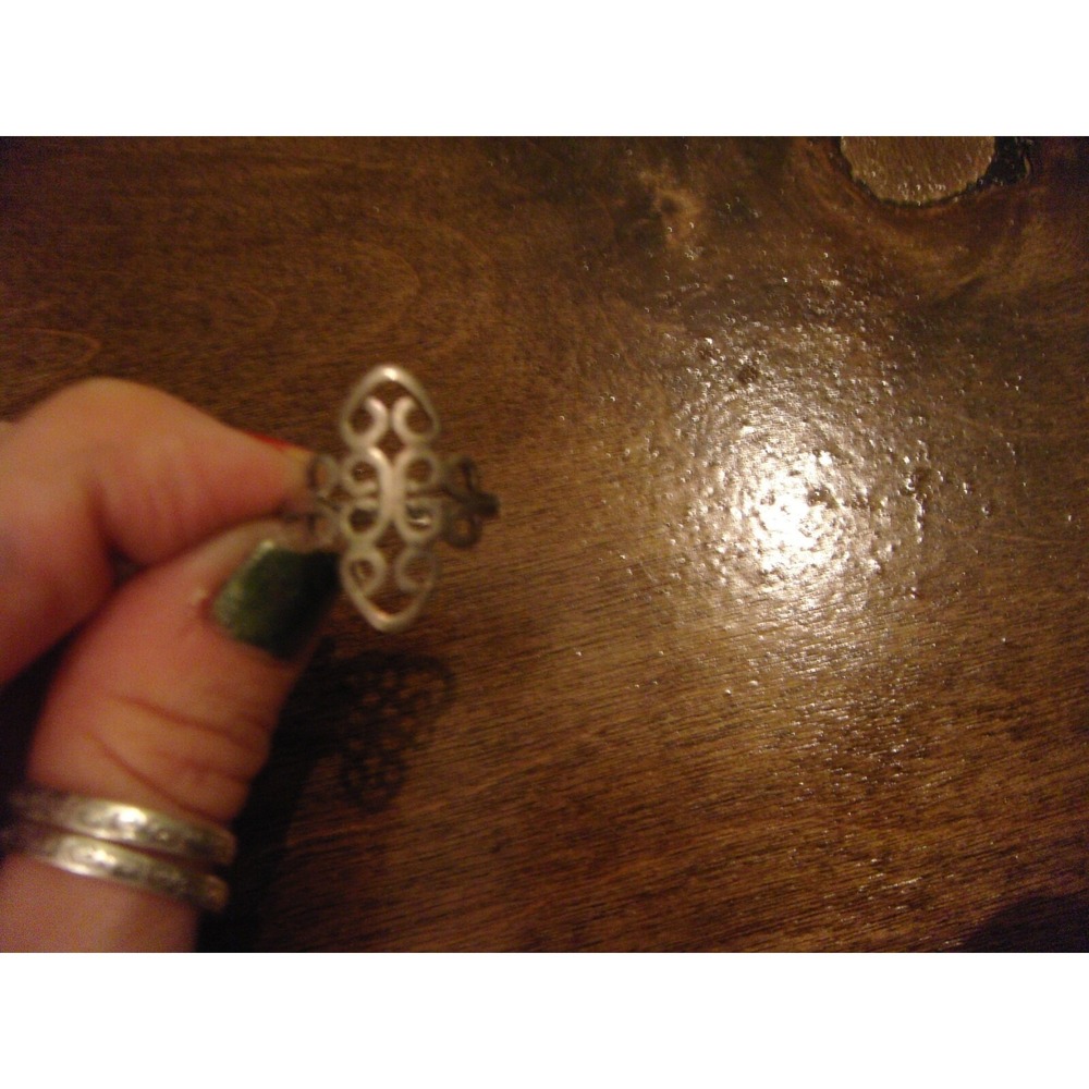 vintage sterling silver 925 PVD stamped‎ womens ring size 6.5